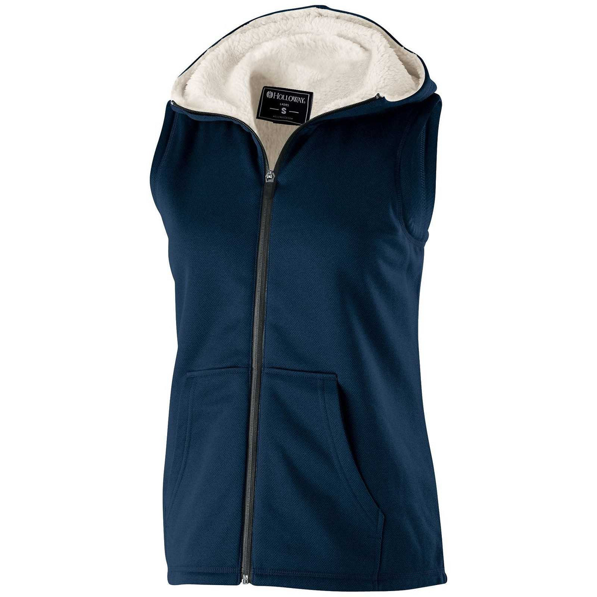 Holloway 229391 Ladies&#39; Artillery Sherpa Vest - Navy Heather - HIT a Double