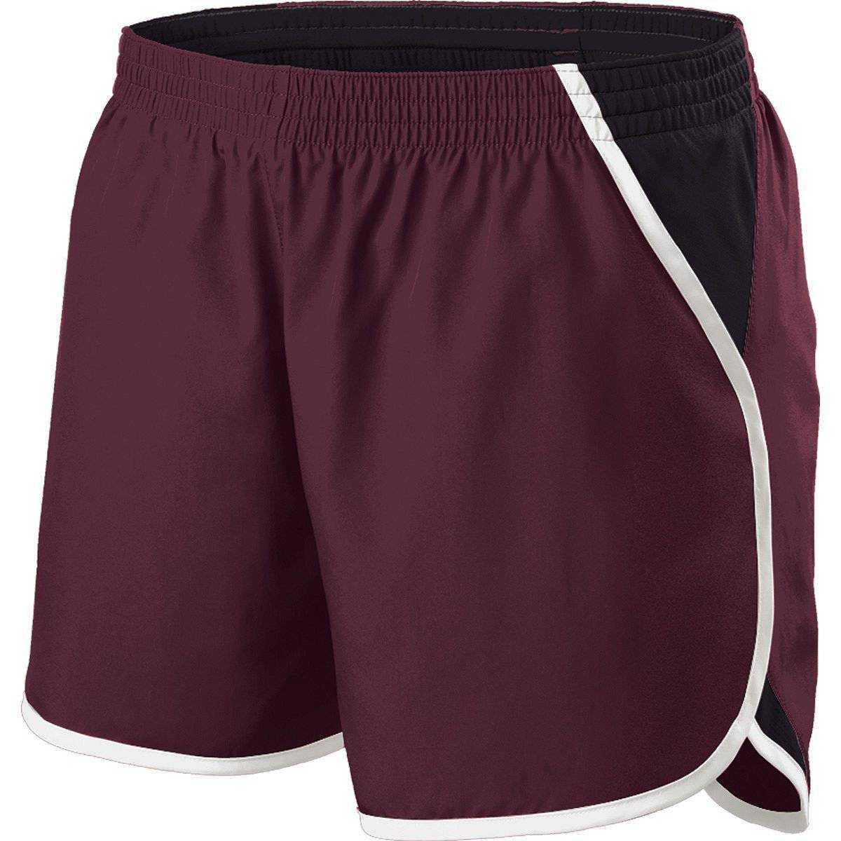 Holloway 229425 GirlS Energize Short - Maroon Black White - HIT a Double