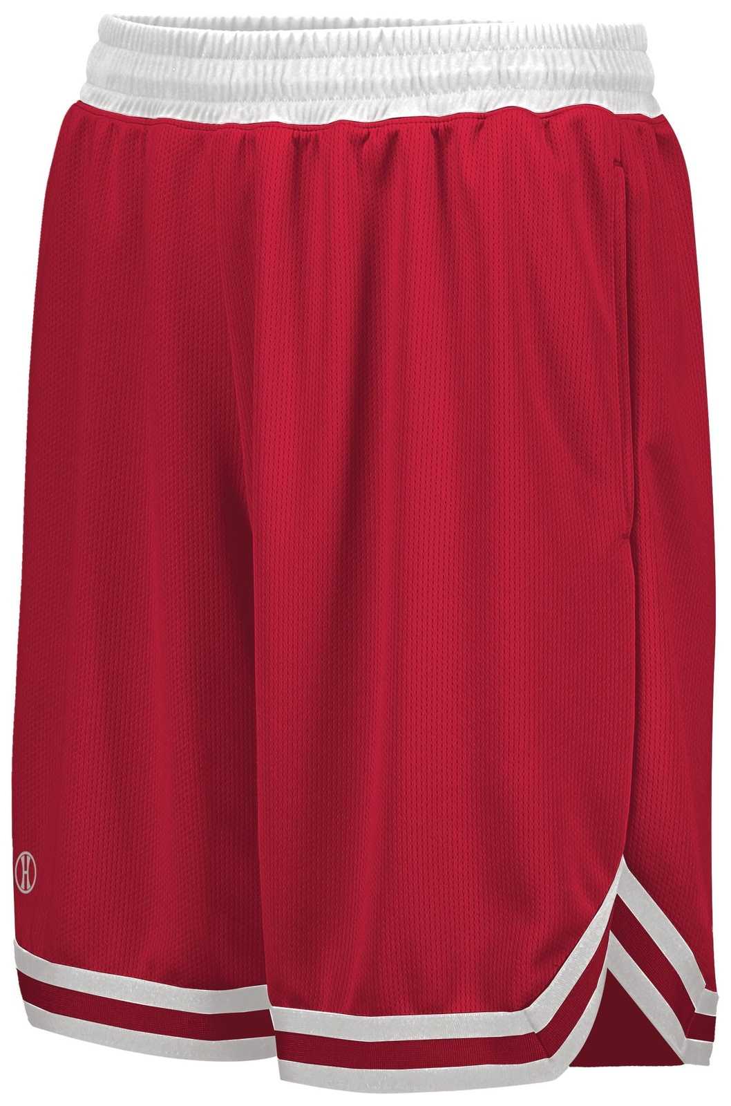Holloway 229526 Retro Trainer Shorts - Scarlet White - HIT a Double