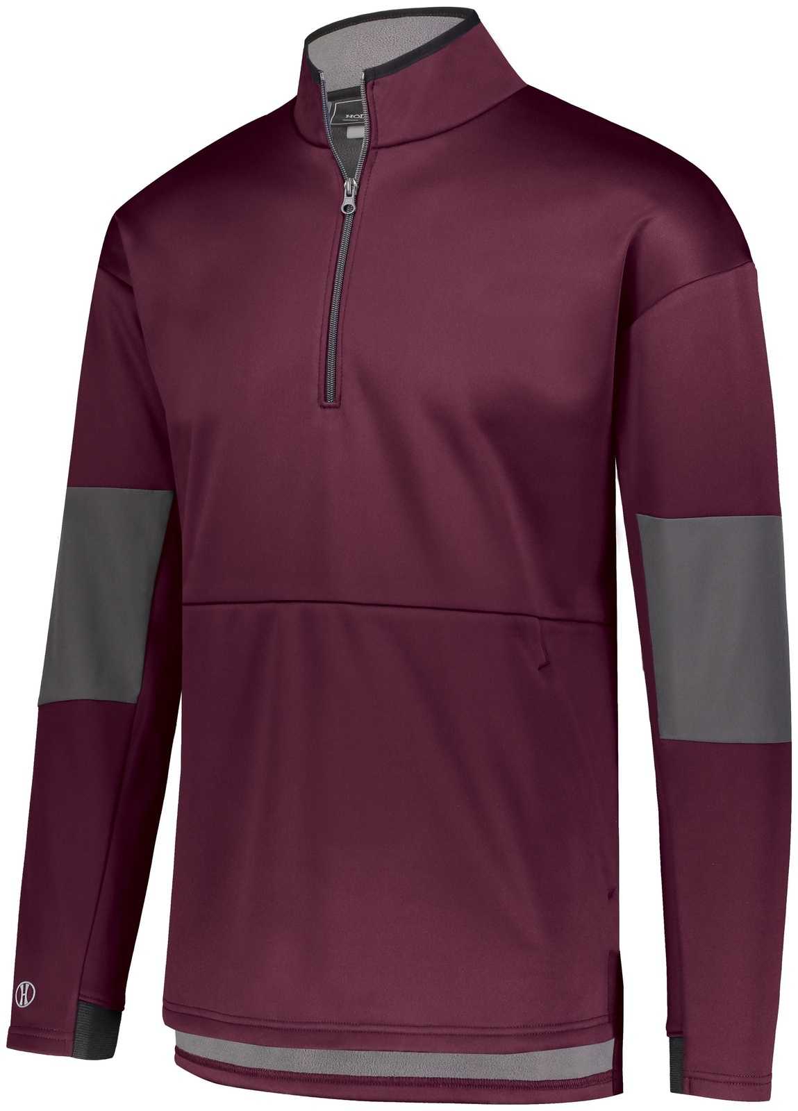 Holloway 229538 Sof-Stretch Pullover - Maroon Carbon - HIT a Double