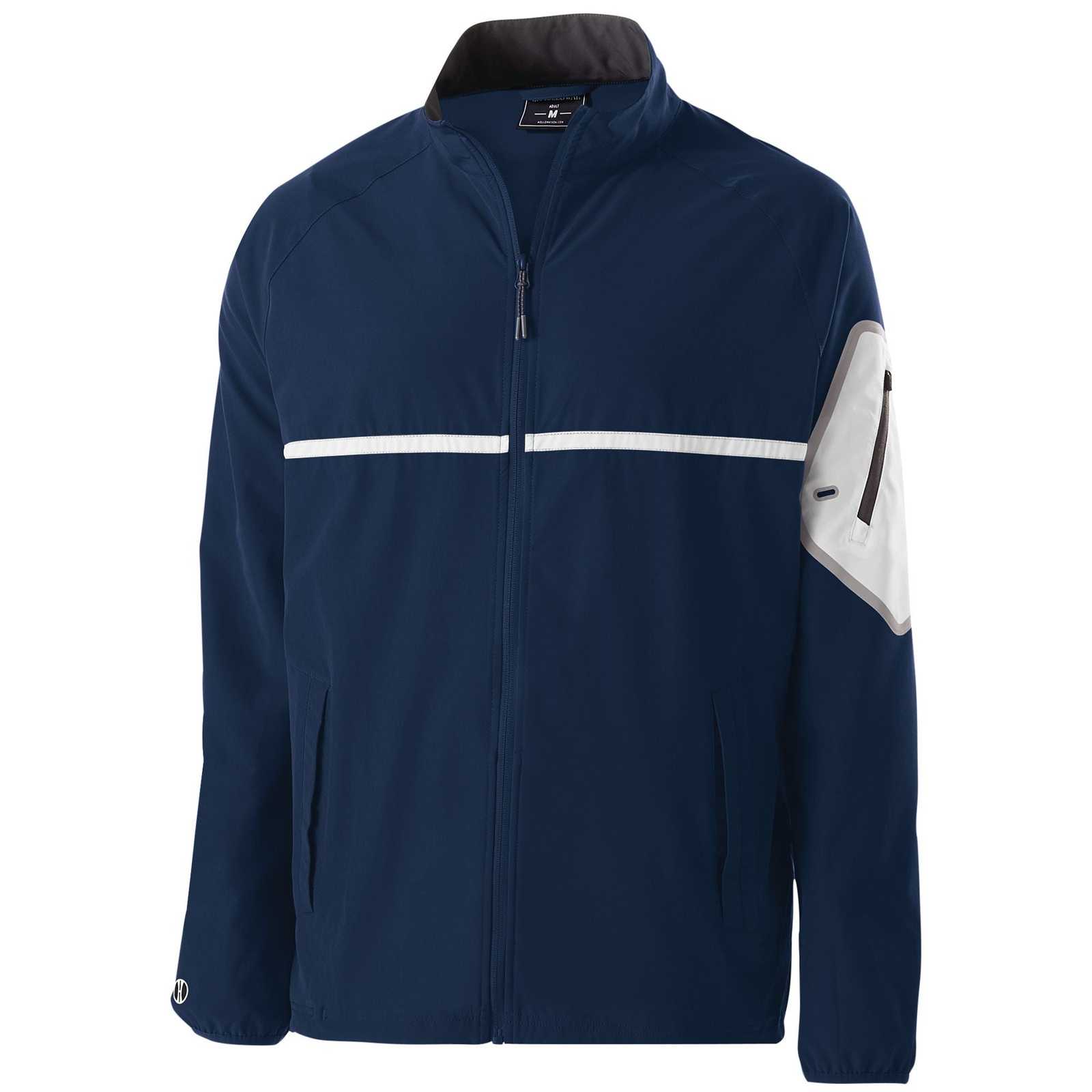 Holloway 229543 Weld Full Zip Jacket - Navy White - HIT a Double