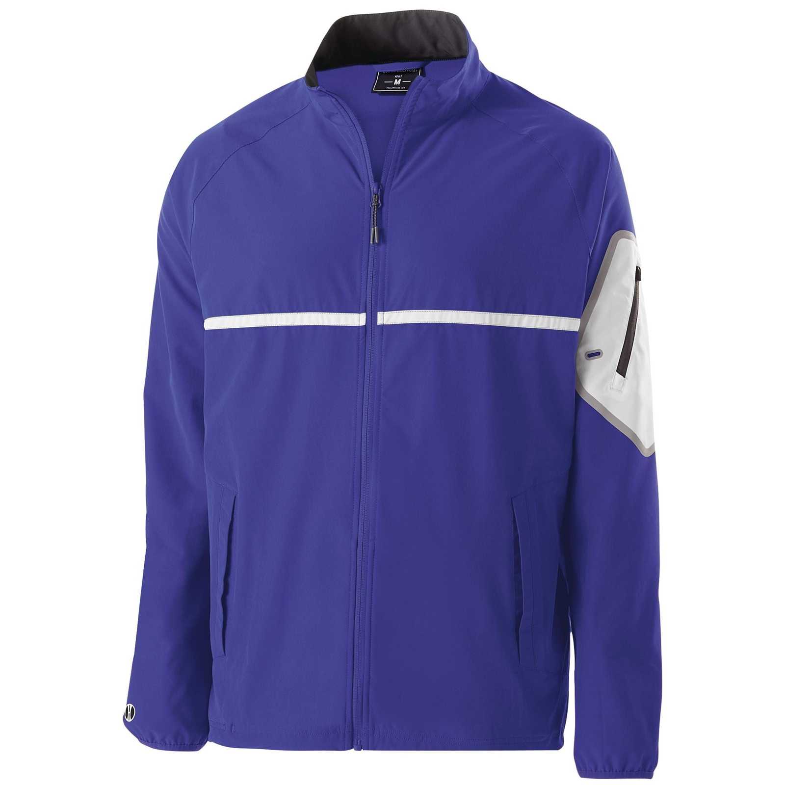 Holloway 229543 Weld Full Zip Jacket - Purple White - HIT a Double