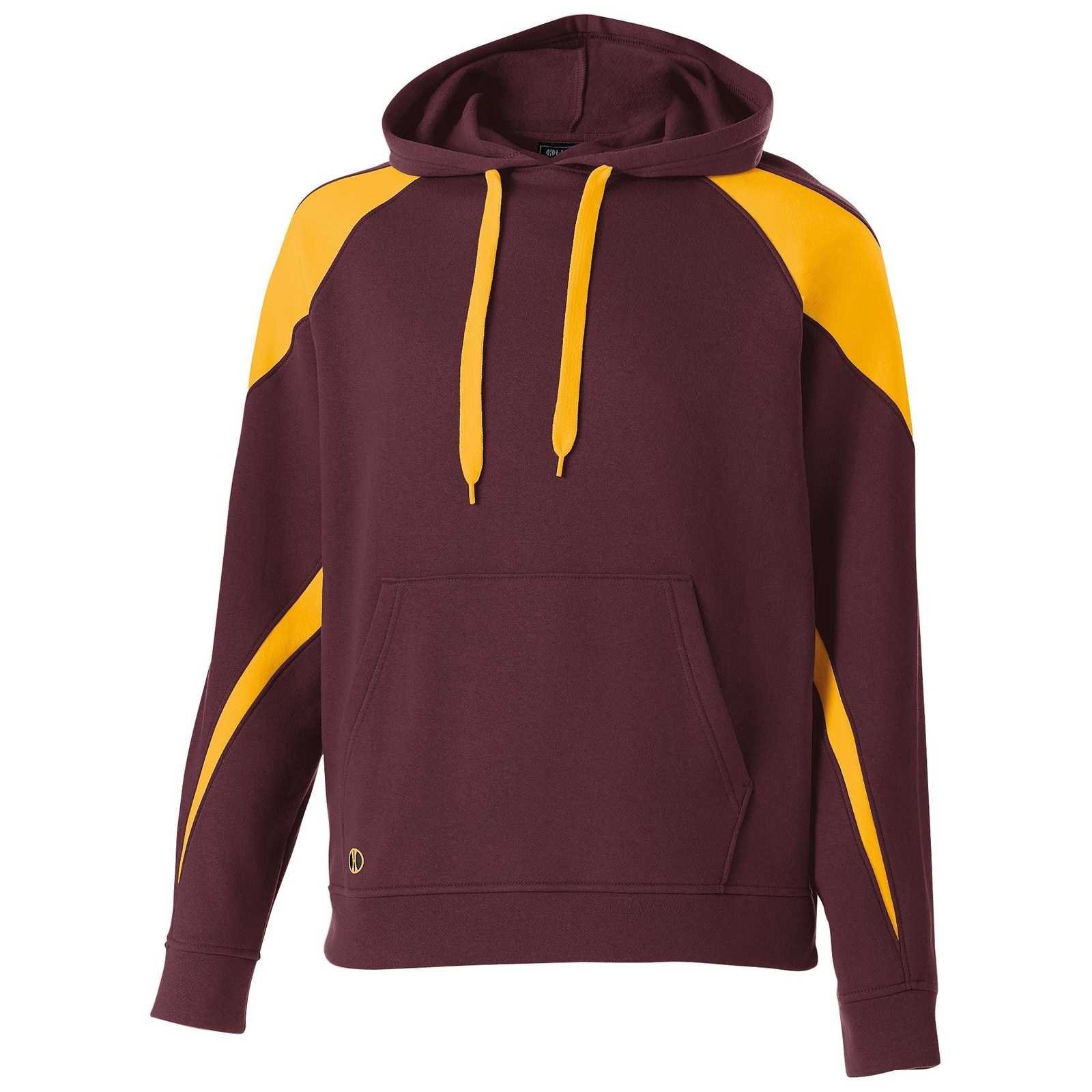 Holloway 229546 Prospect Hoodie - Maroon Light Gold - HIT a Double