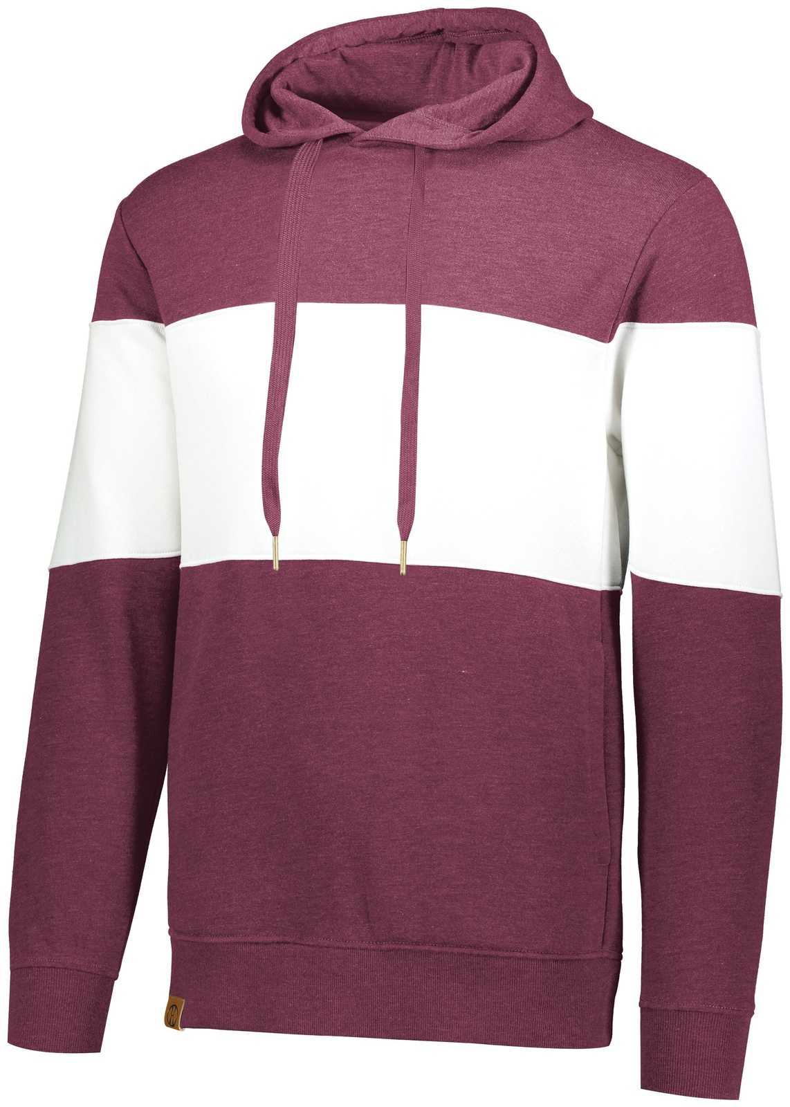 Holloway 229563 Ivy League Hoodie - Maroon Heather White - HIT a Double