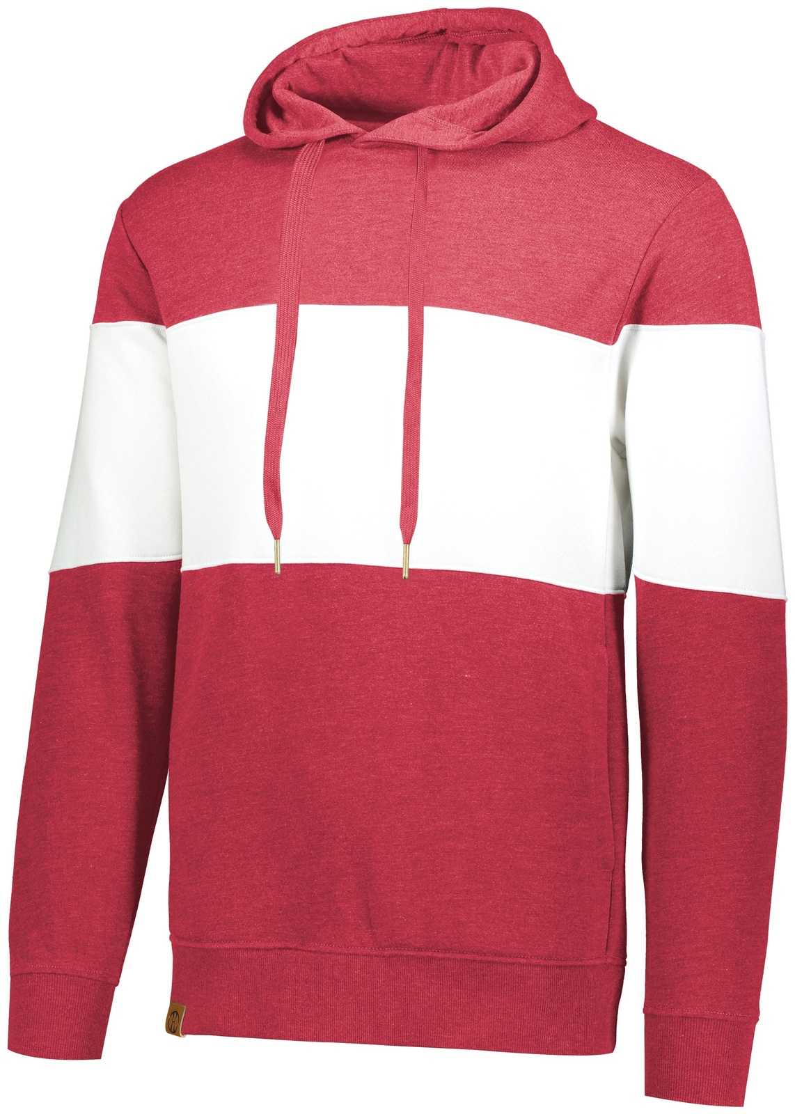 Holloway 229563 Ivy League Hoodie - Scarlet Heather White - HIT a Double