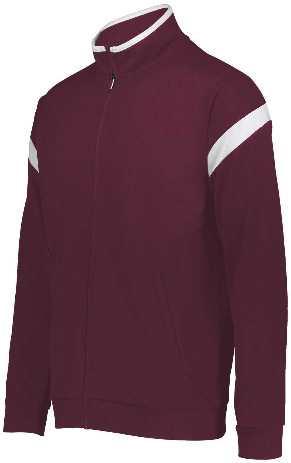 Holloway 229579 Limitless Jacket - Maroon White - HIT a Double