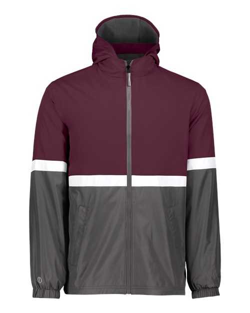 Holloway 229587 Turnabout Reversible Hooded Jacket - Maroon Carbon - HIT a Double