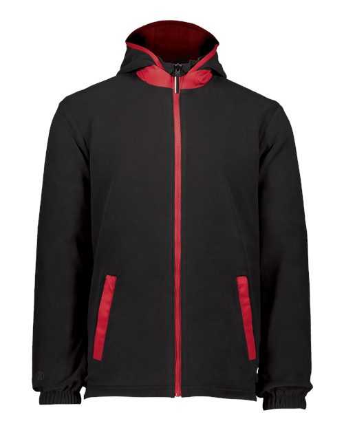 Holloway 229587 Turnabout Reversible Hooded Jacket - Scarlet Black - HIT a Double