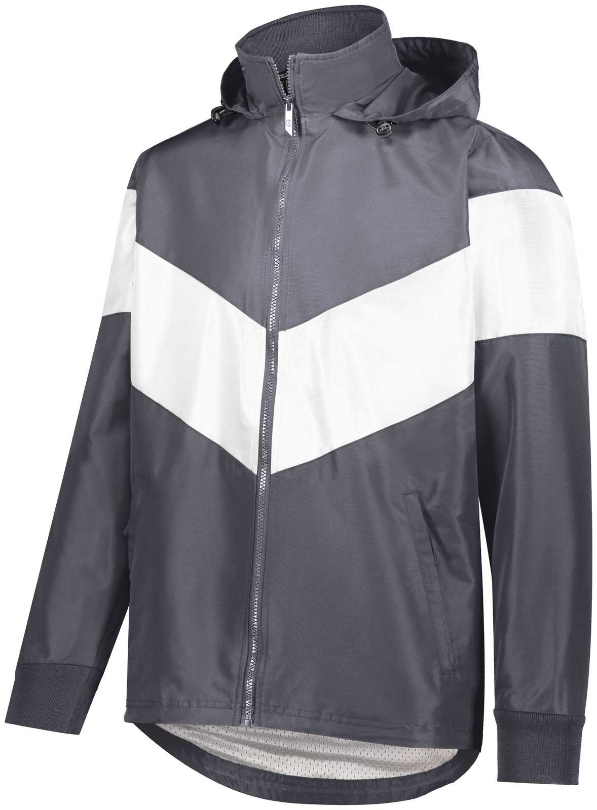 Holloway 229627 Youth Potomac Jacket - Carbon White - HIT a Double