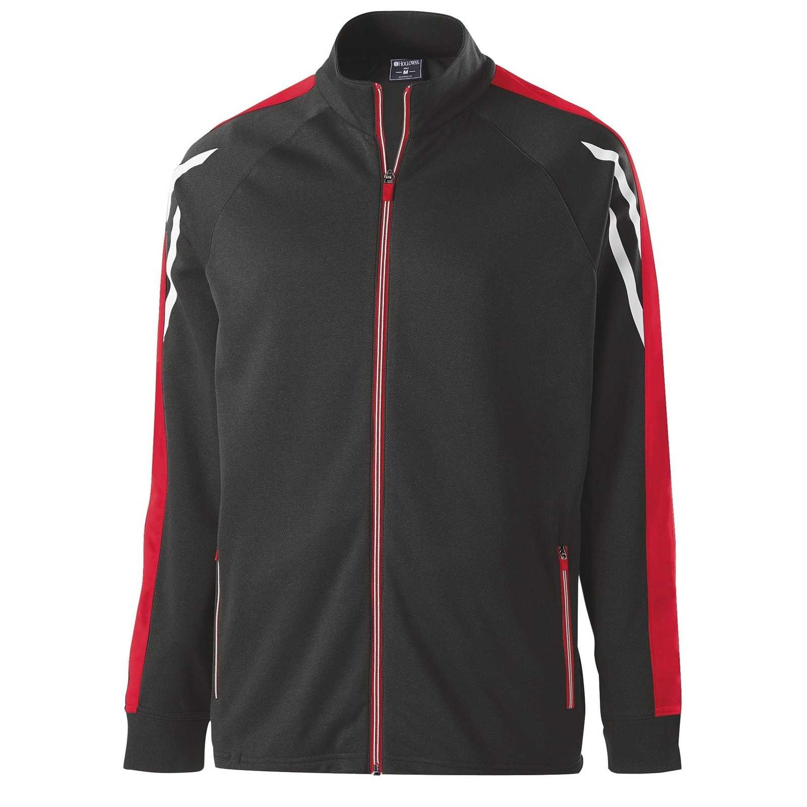 Holloway 229668 Youth Flux Jacket - Black Scarlet White - HIT a Double