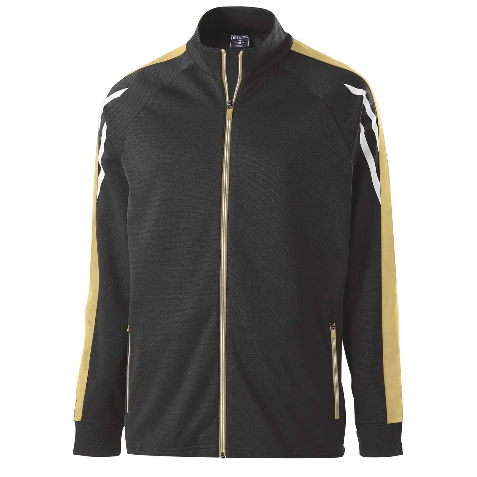 Holloway 229668 Youth Flux Jacket - Black Vegas Gold White - HIT a Double