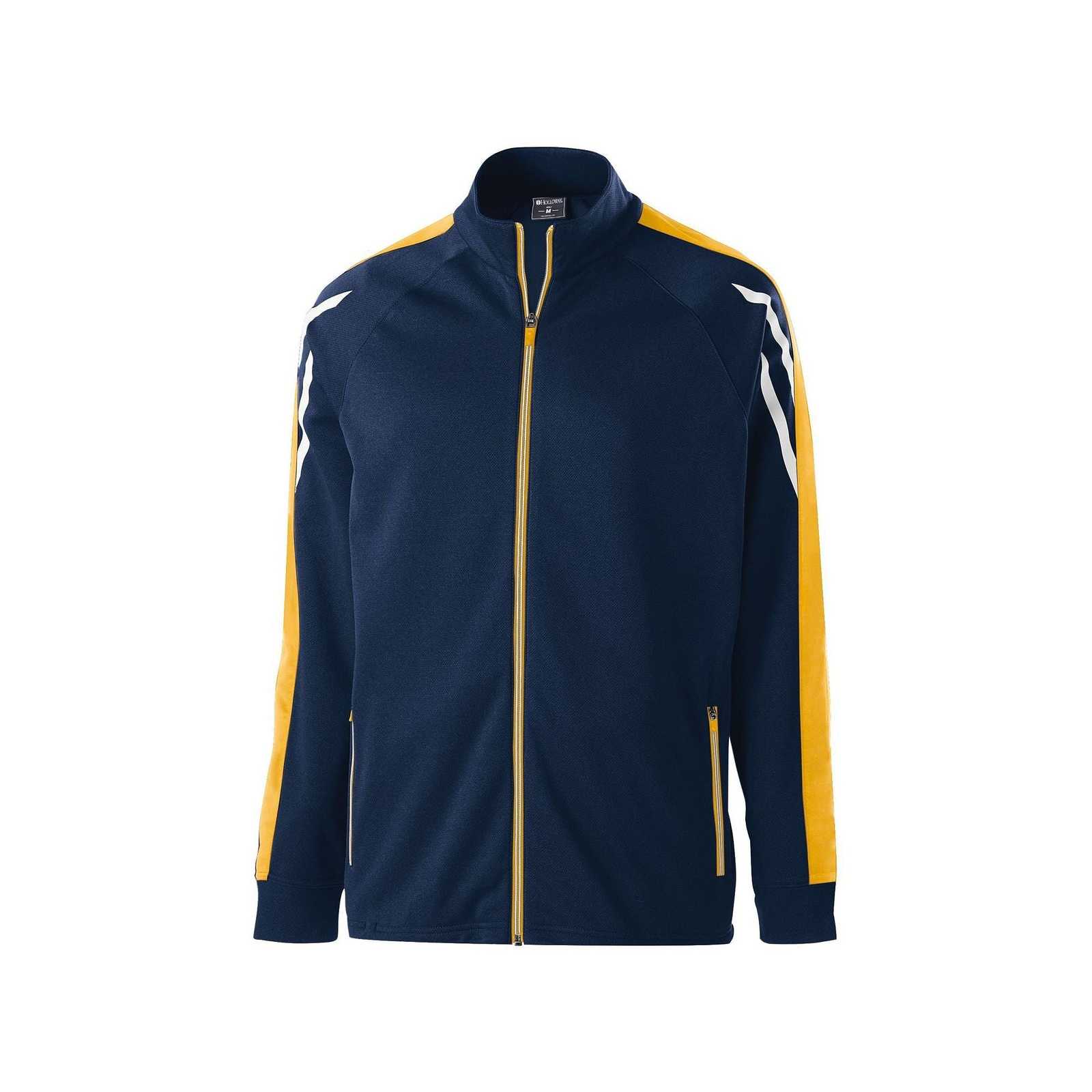 Holloway 229668 Youth Flux Jacket - Navy Light Gold White - HIT a Double