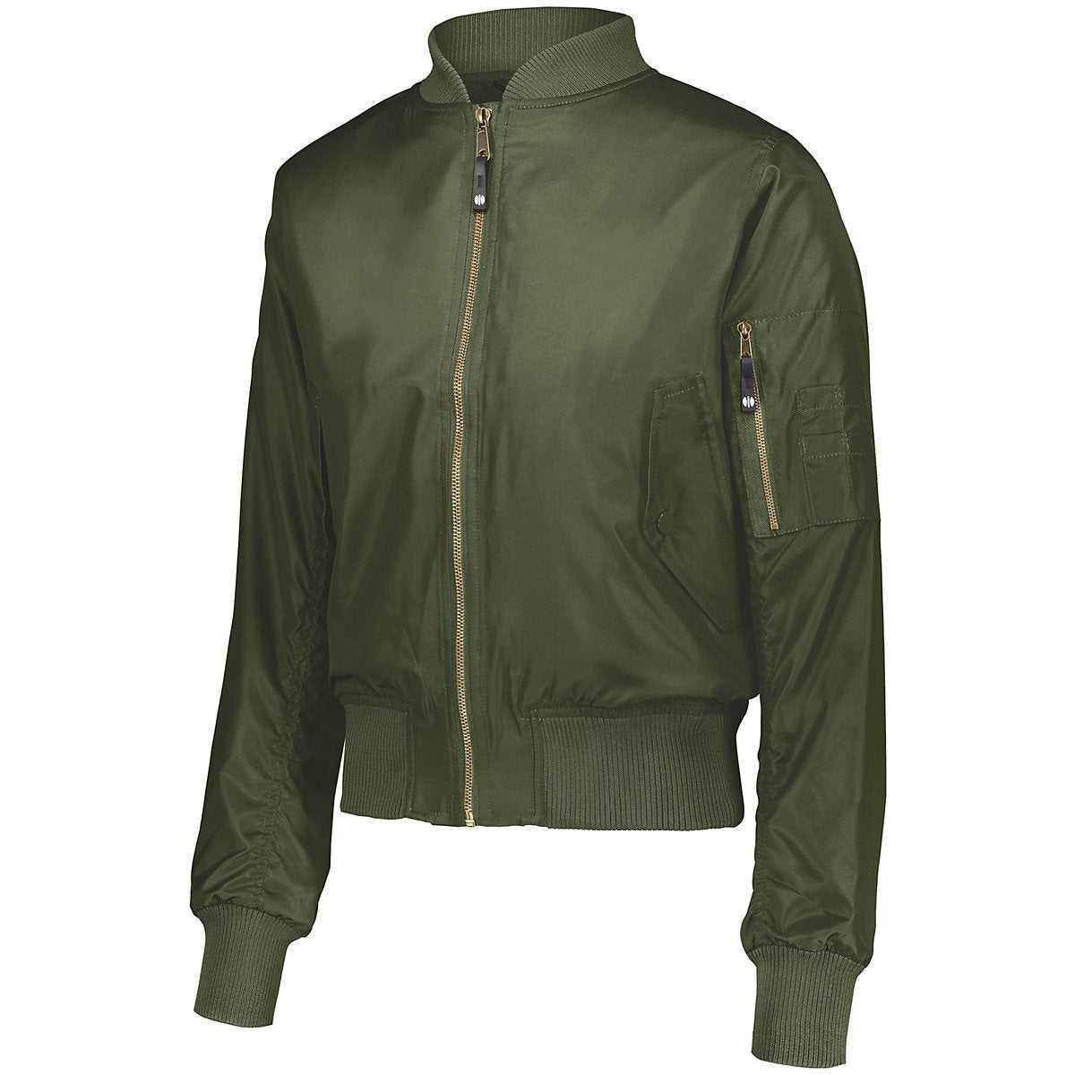 Holloway 229732 Ladies Flight Bomber Jacket - Army Green - HIT a Double