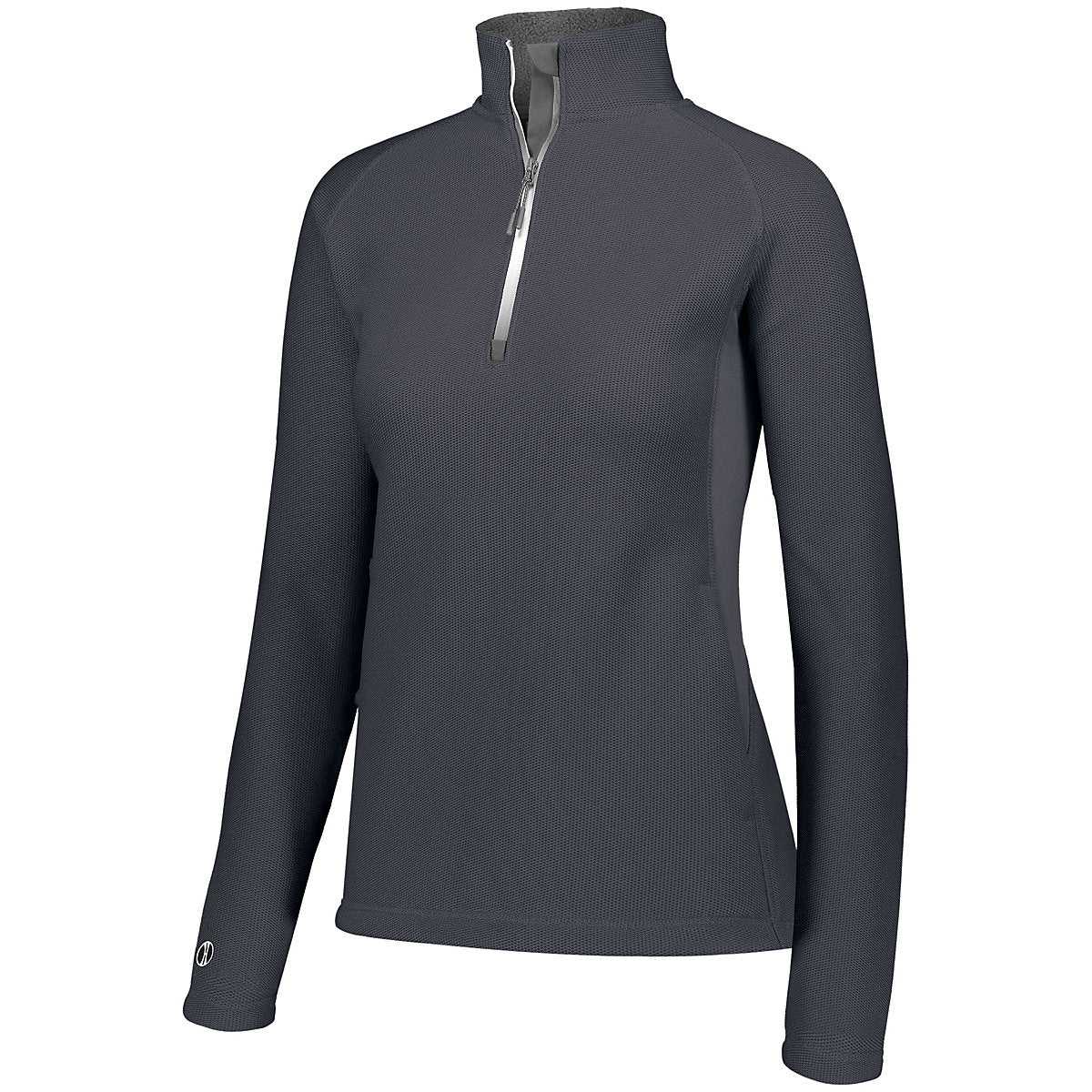 Holloway 229736 Ladies Invert 1/2 Zip Pullover - Carbon - HIT a Double