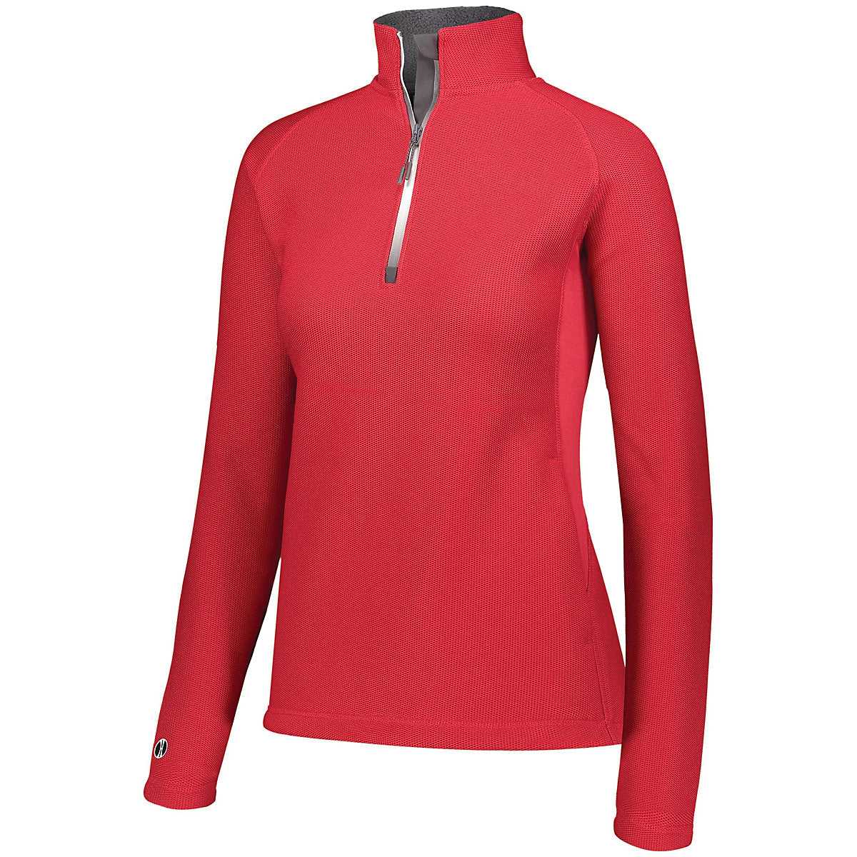 Holloway 229736 Ladies Invert 1/2 Zip Pullover - Scarlet - HIT a Double