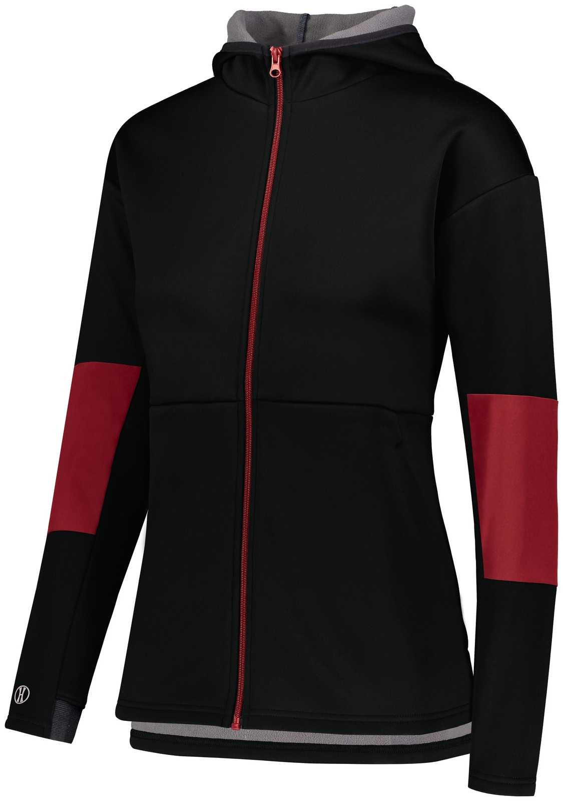 Holloway 229737 Ladies Sof-Stretch Jacket - Black Scarlet - HIT a Double