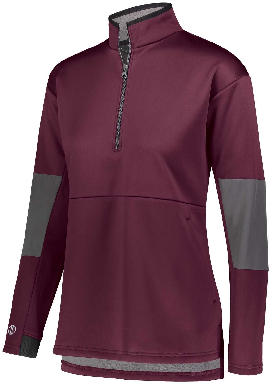 Holloway 229738 Ladies Sof-Stretch Pullover - Maroon Carbon - HIT a Double