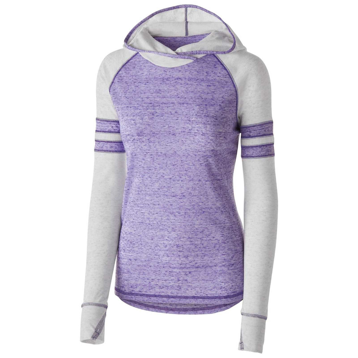 Holloway 229749 Ladies Advocate Hoodie - Purple Silver - HIT a Double