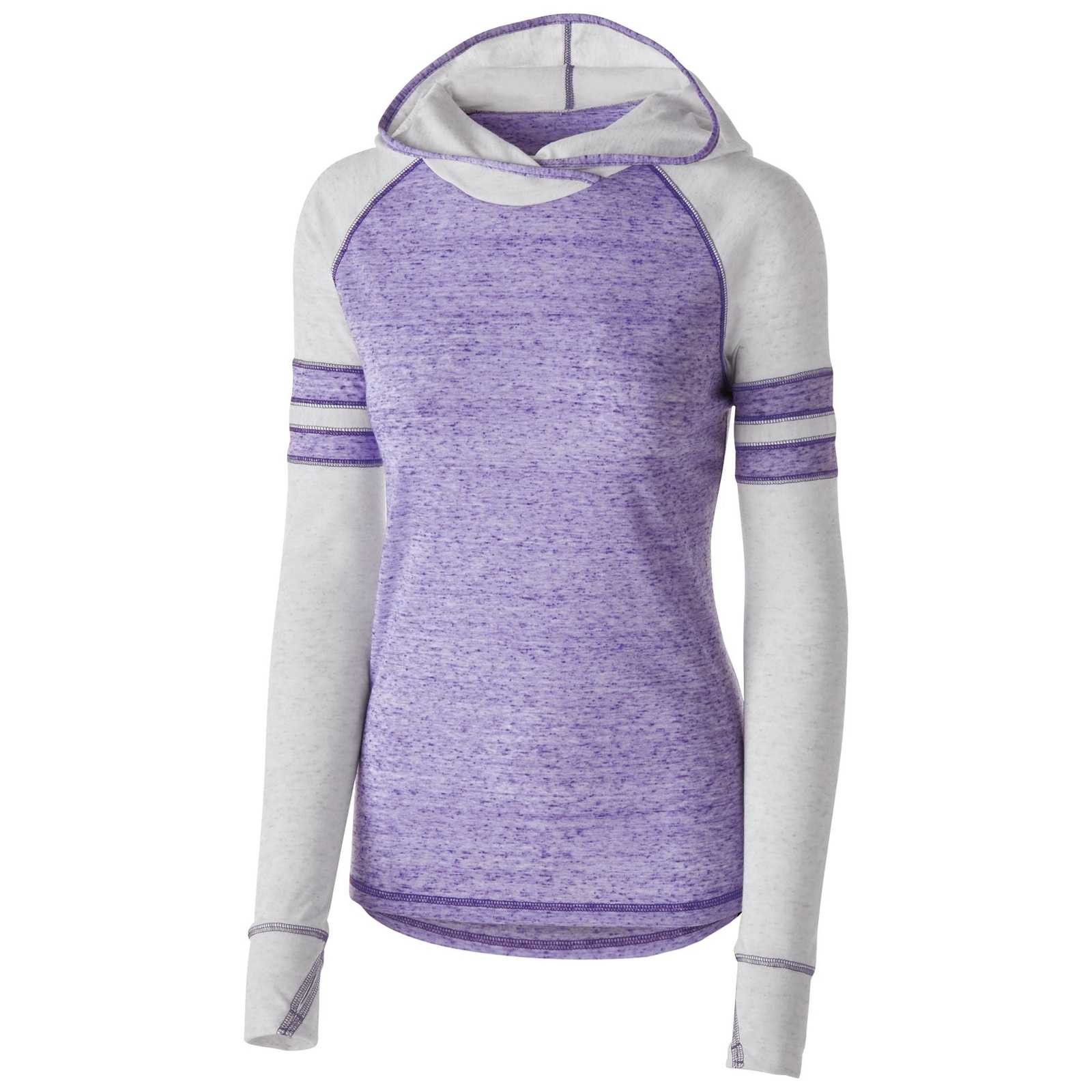 Holloway 229749 Ladies Advocate Hoodie - Purple Silver - HIT a Double