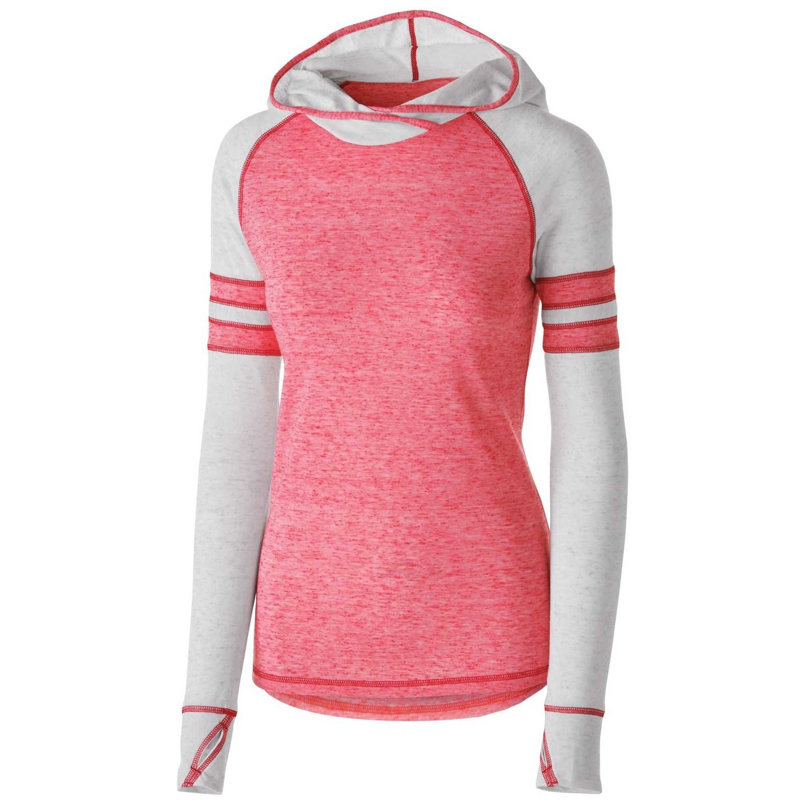 Holloway 229749 Ladies Advocate Hoodie - Scarlet Silver - HIT a Double