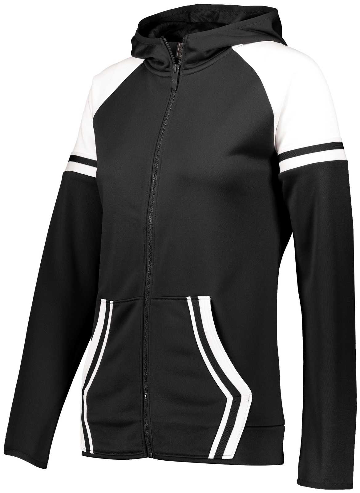 Holloway 229761 Ladies Retro Grade Jacket - Black White - HIT a Double