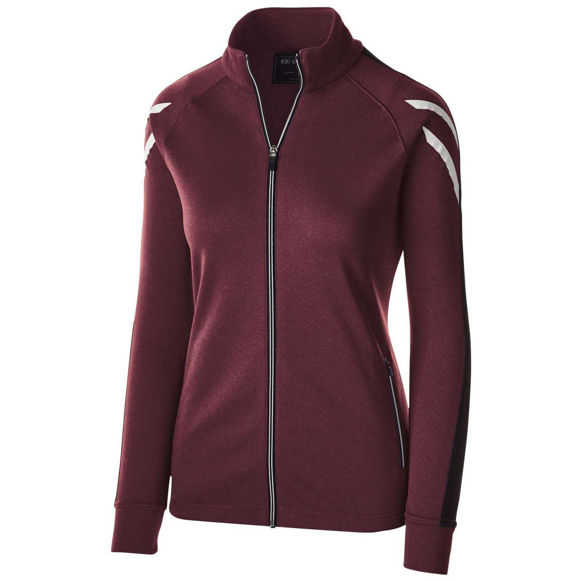 Holloway 229768 Ladies&#39; Flux Jacket - Maroon Black White - HIT a Double