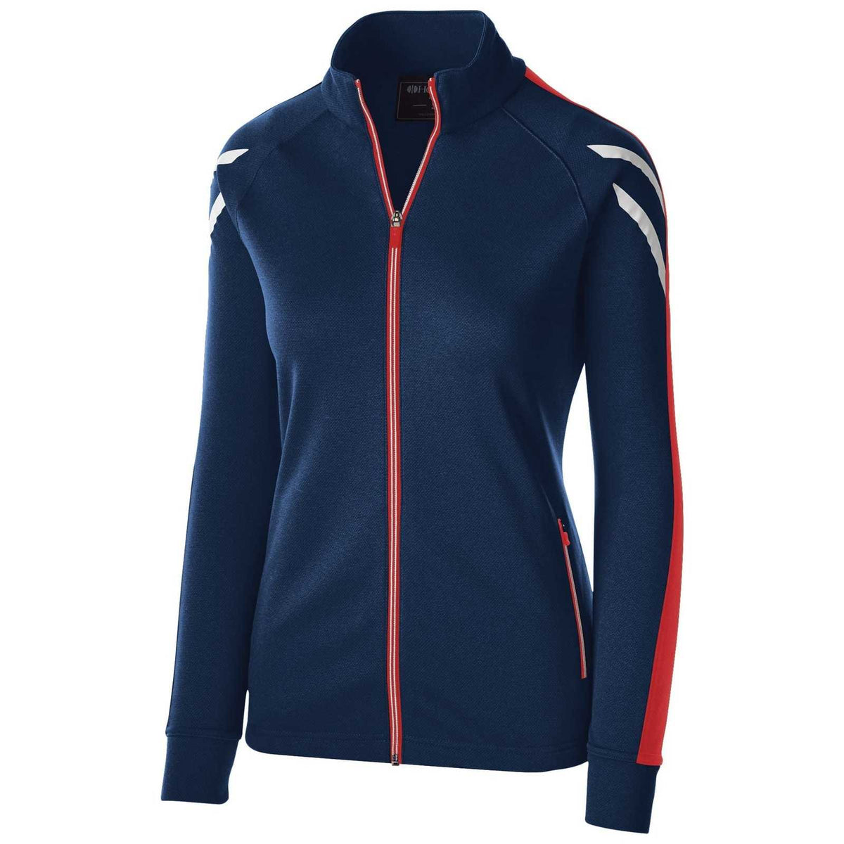 Holloway 229768 Ladies&#39; Flux Jacket - Navy Scarlet White - HIT a Double