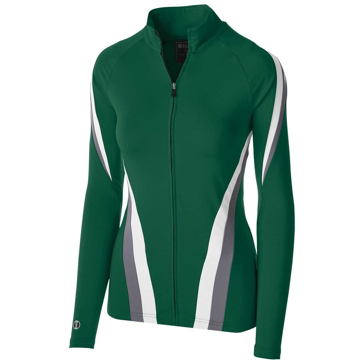 Holloway 229772 Ladies&#39; Aerial Jacket - Forest Graphite White - HIT a Double
