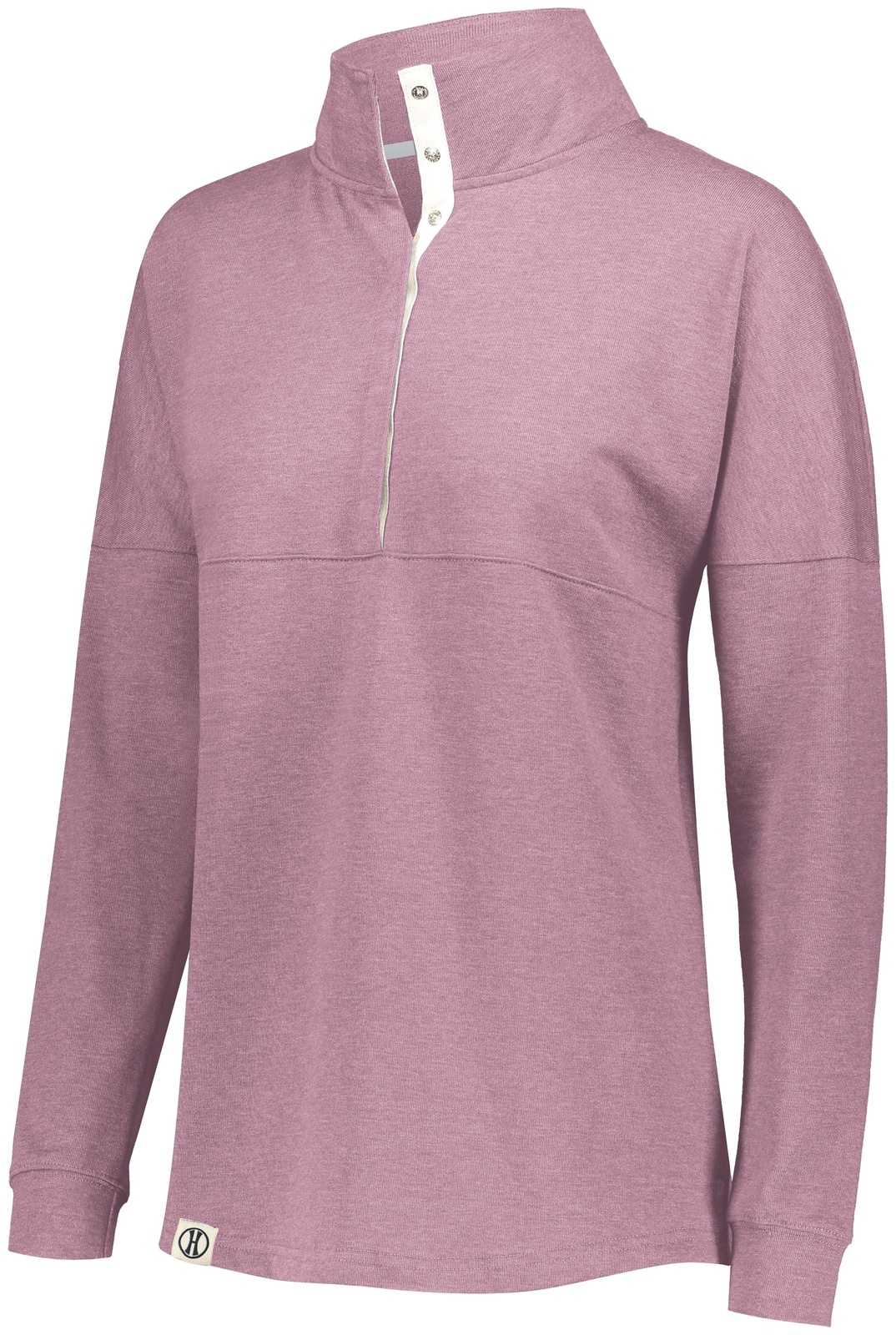 Holloway 229775 Ladies Sophomore Pullover - Dusty Rose Heather - HIT a Double