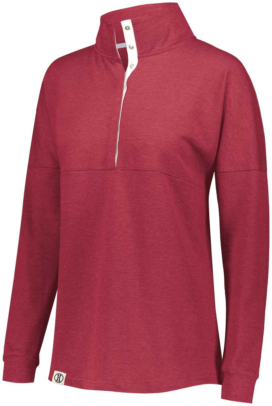 Holloway 229775 Ladies Sophomore Pullover - Scarlet Heather - HIT a Double