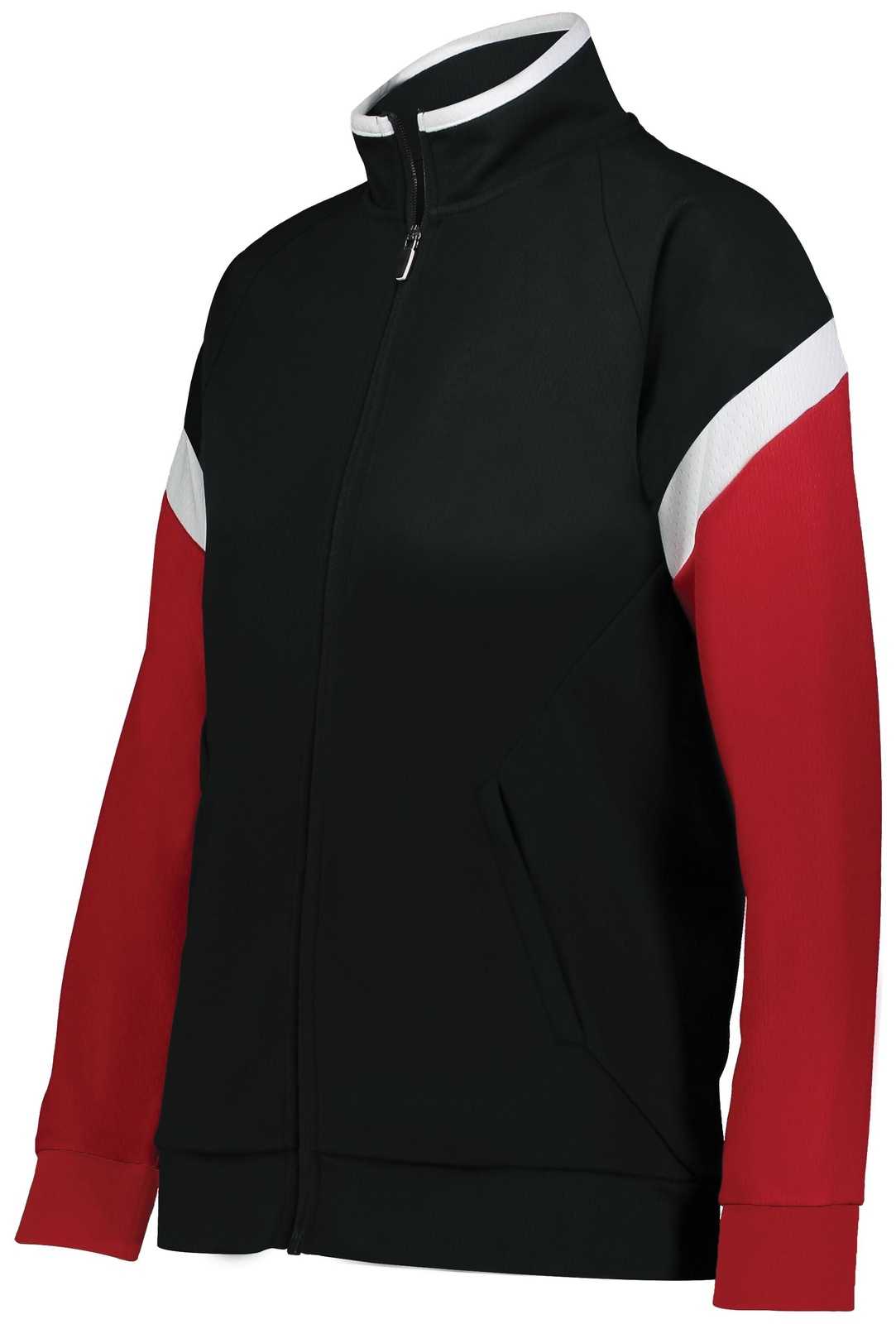 Holloway 229779 Ladies Limitless Jacket - Black White Scarlet - HIT a Double
