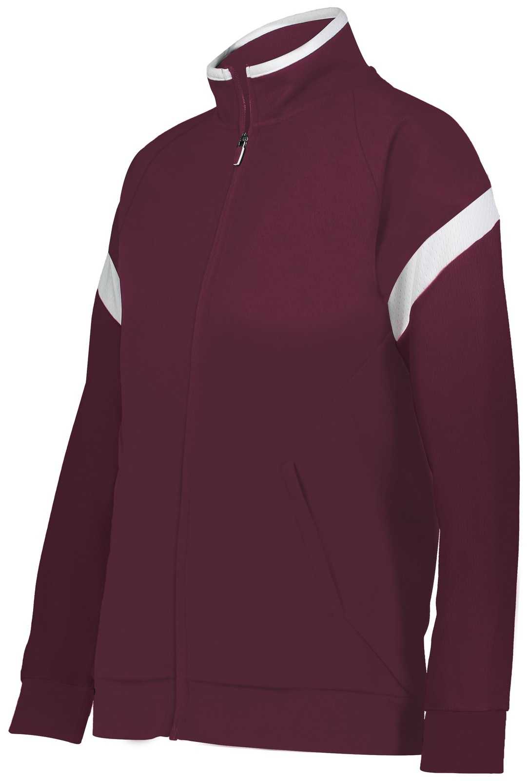 Holloway 229779 Ladies Limitless Jacket - Maroon White - HIT a Double