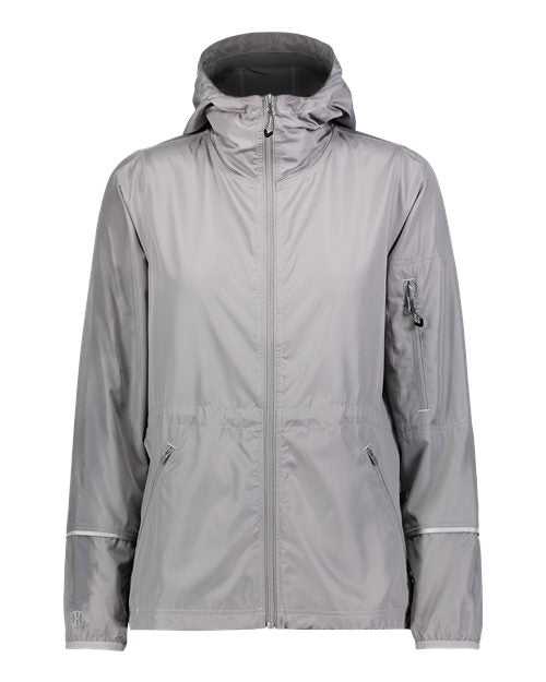 Holloway 229782 Women&#39;s Packable Hooded Jacket - Athletic Gray - HIT a Double