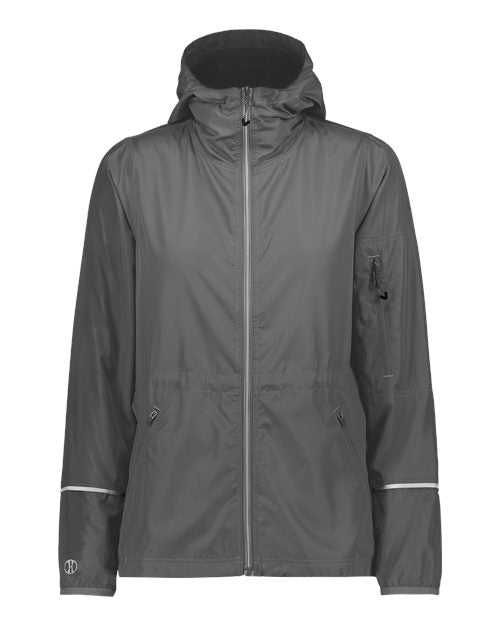 Holloway 229782 Women&#39;s Packable Hooded Jacket - Carbon - HIT a Double