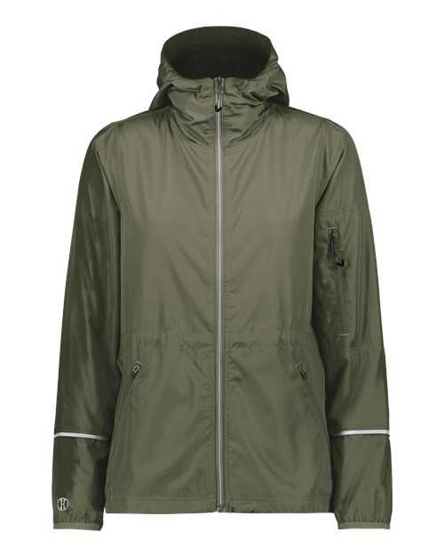 Holloway 229782 Women's Packable Hooded Jacket - Olive - HIT a Double