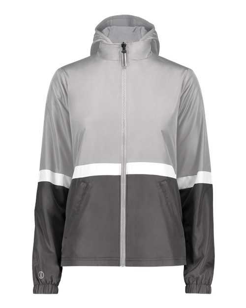 Holloway 229787 Women&#39;s Turnabout Reversible Hooded Jacket - Athletic Gray Carbon - HIT a Double