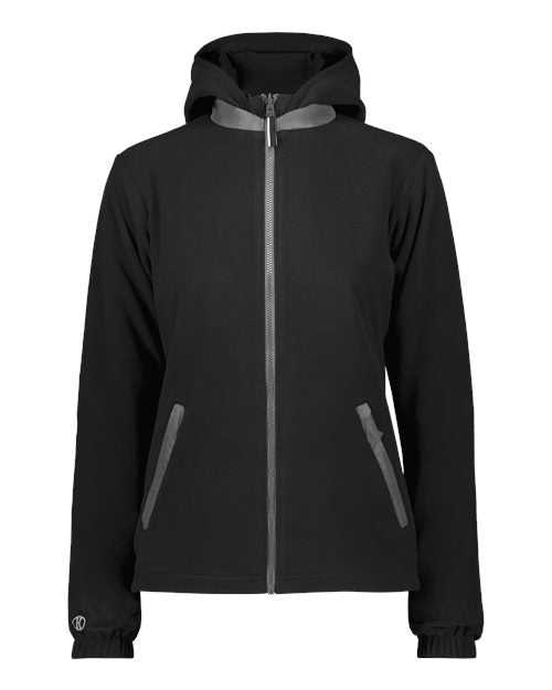 Holloway 229787 Women's Turnabout Reversible Hooded Jacket - Black Carbon - HIT a Double