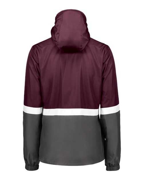 Holloway 229787 Women&#39;s Turnabout Reversible Hooded Jacket - Maroon Carbon - HIT a Double