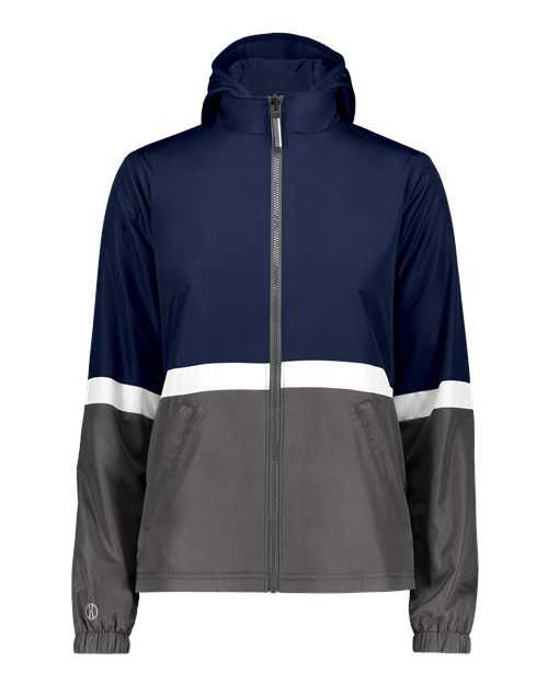 Holloway 229787 Women&#39;s Turnabout Reversible Hooded Jacket - Navy Carbon - HIT a Double