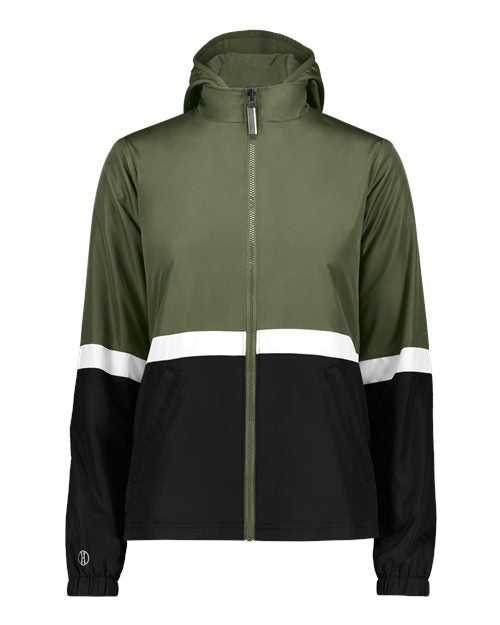 Holloway 229787 Women&#39;s Turnabout Reversible Hooded Jacket - Olive Black - HIT a Double
