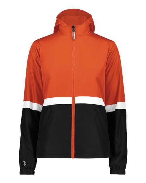 Holloway 229787 Women&#39;s Turnabout Reversible Hooded Jacket - Orange Black - HIT a Double