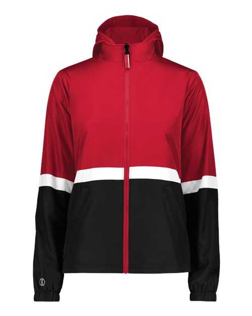 Holloway 229787 Women&#39;s Turnabout Reversible Hooded Jacket - Scarlet Black - HIT a Double