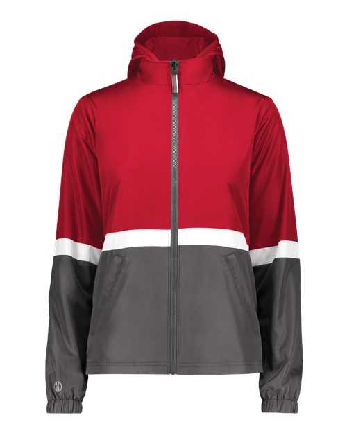 Holloway 229787 Women's Turnabout Reversible Hooded Jacket - Scarlet Carbon - HIT a Double