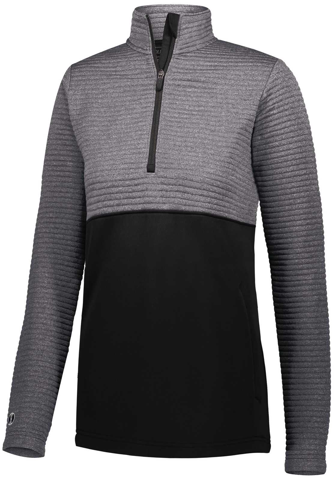 Holloway 229794 Ladies 3D Regulate Pullover - Black Heather Black - HIT a Double