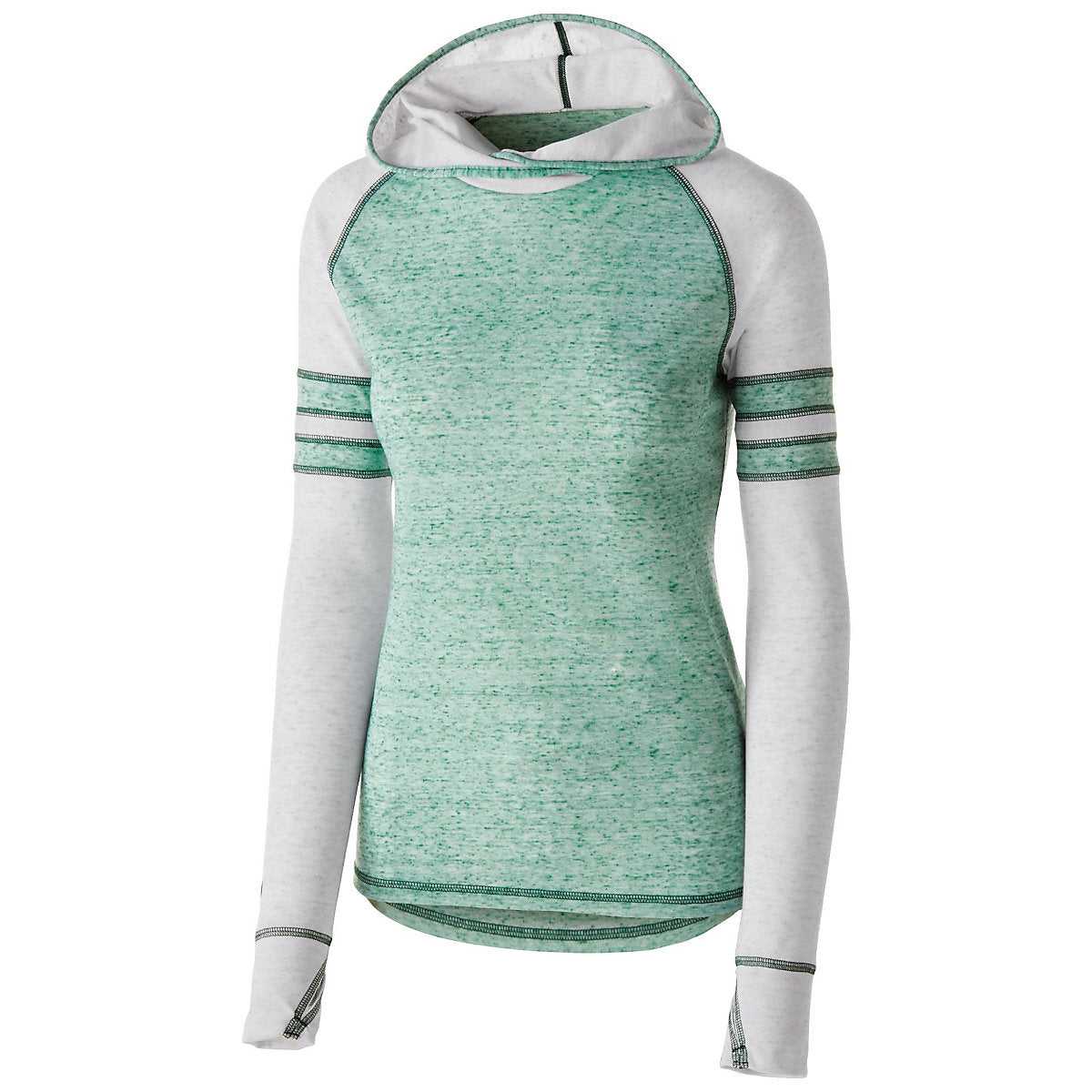 Holloway 229949 Girls Advocate Hoodie - Forest Silver - HIT a Double