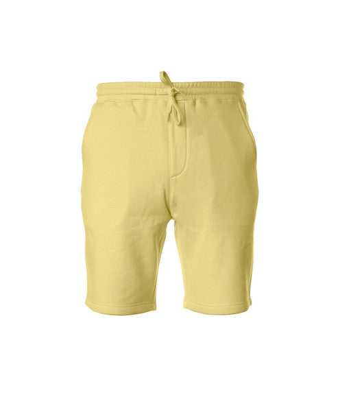 Independent Trading Co IND20SRT Midweight Fleece Shorts - Light Yellow - HIT a Double - 1