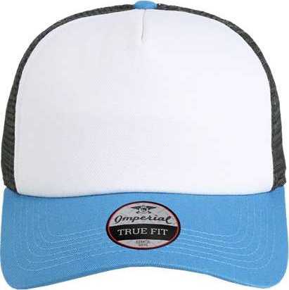 Imperial 1287 North Country Trucker Cap - White/ Nassau/ Charcoal - HIT a Double - 1