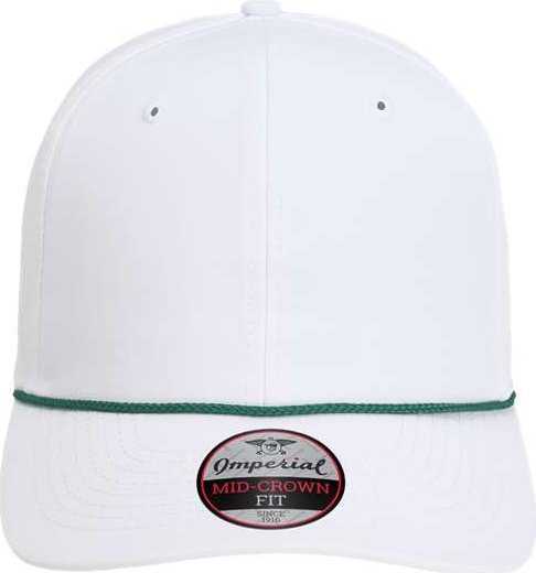Imperial 7054 The Wingman Cap - White/ Dark Green - HIT a Double - 1