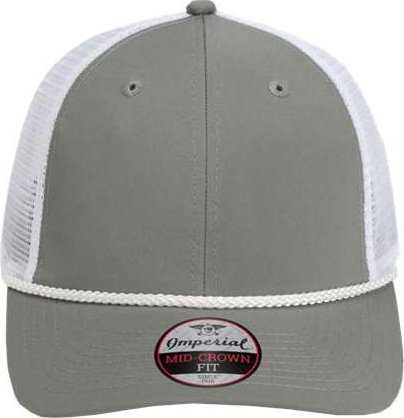 Imperial 7055 The Night Owl Performance Rope Cap - Gray/ White - HIT a Double - 1