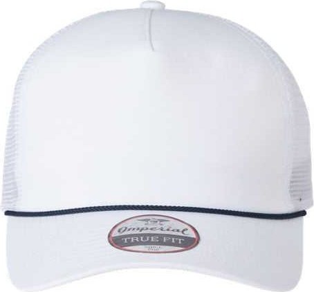 Imperial 5055 The Rabble Rouser Cap - White White Navy - HIT a Double
